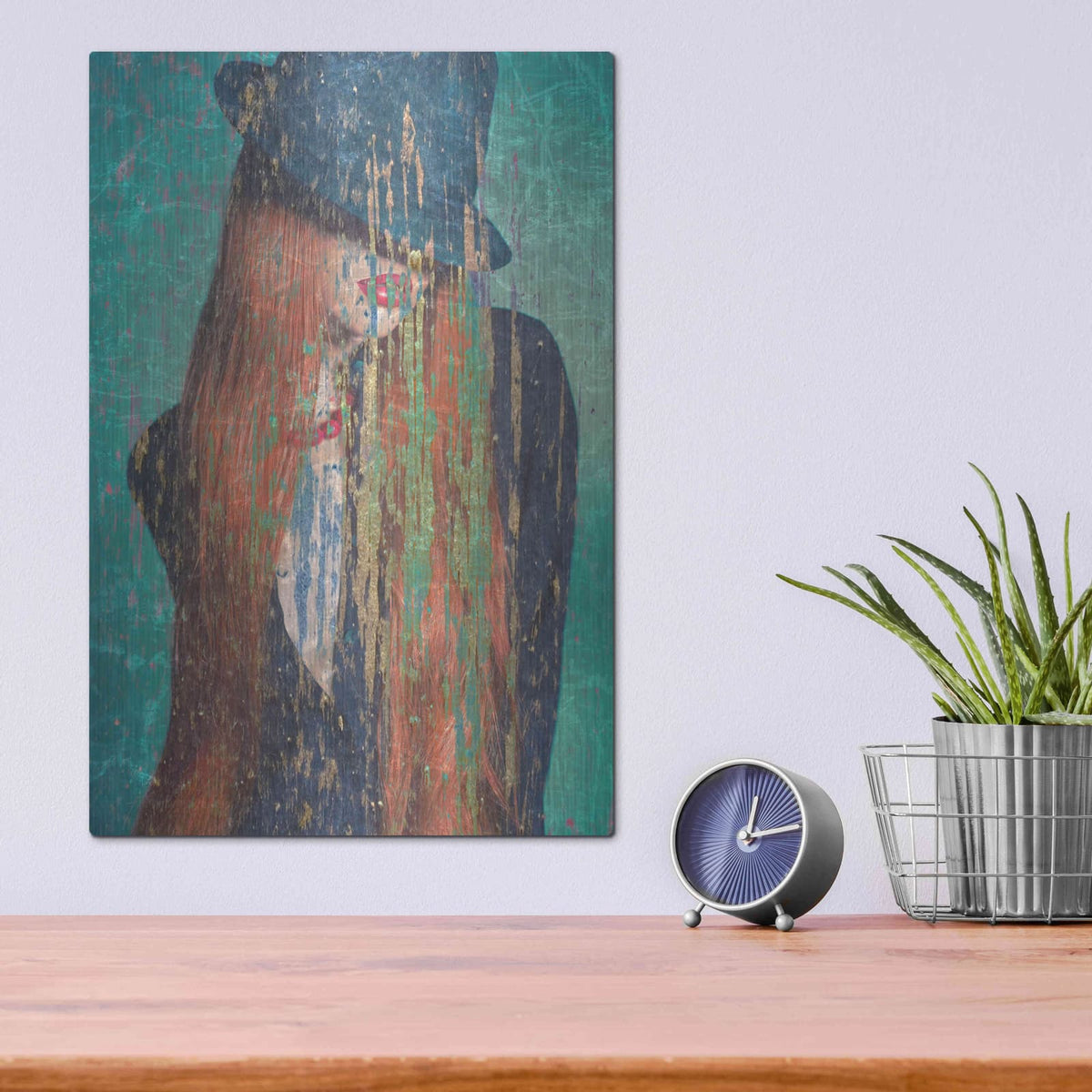 'Red Hair' by GraphINC – Metal Wall Art, 12x16 room view