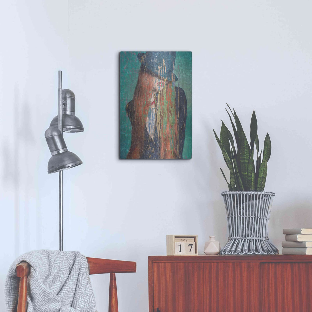 'Red Hair' by GraphINC – Metal Wall Art, 16x24 room view