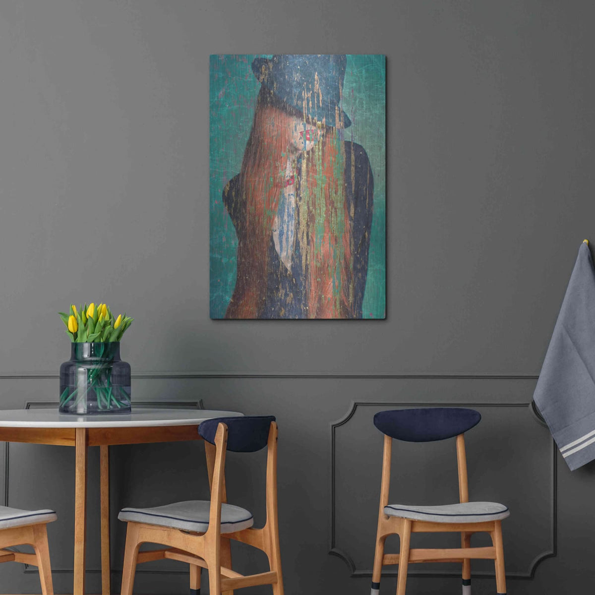 'Red Hair' by GraphINC – Metal Wall Art, 24x36 room view