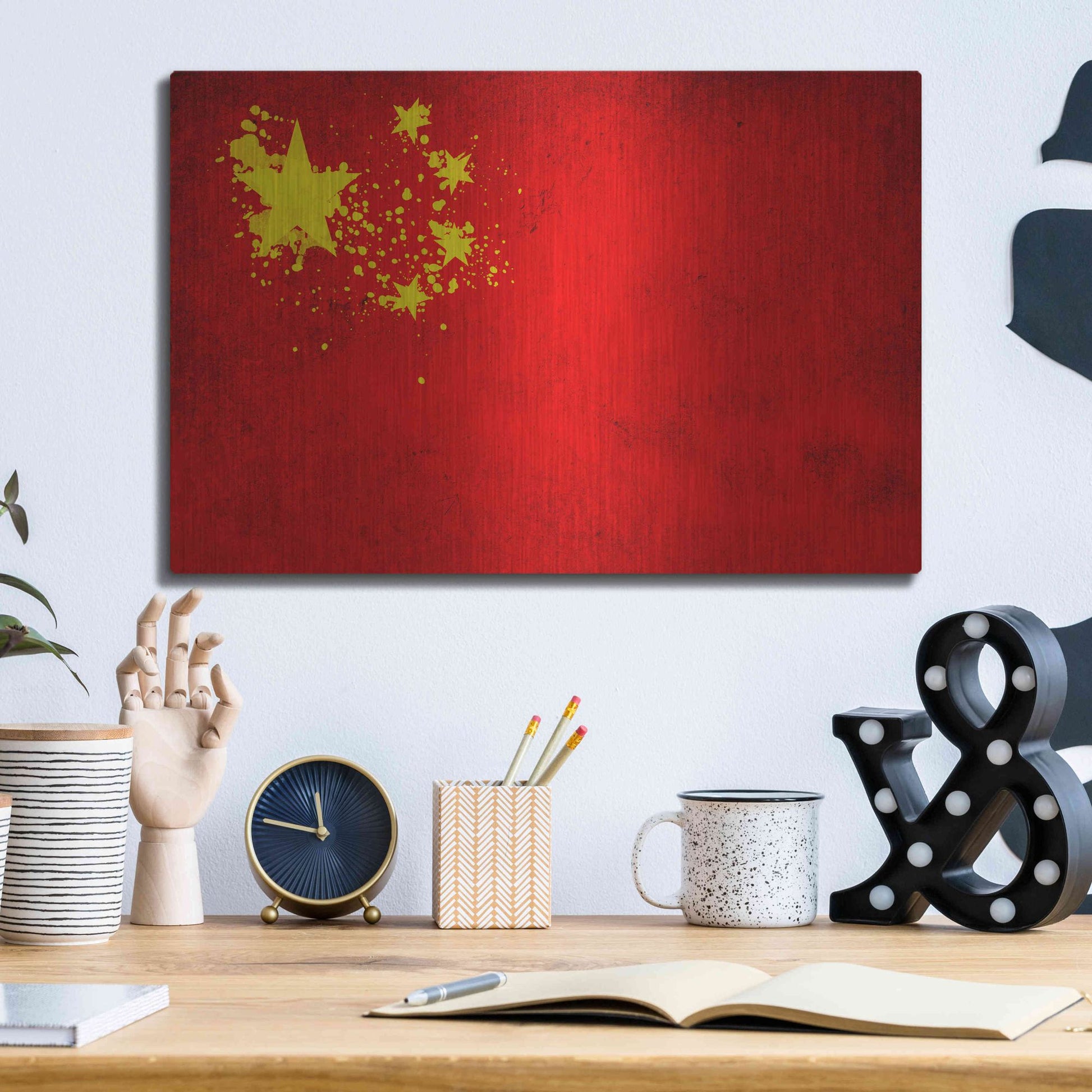 Luxe Metal Art 'China' Metal Wall Art,16x12