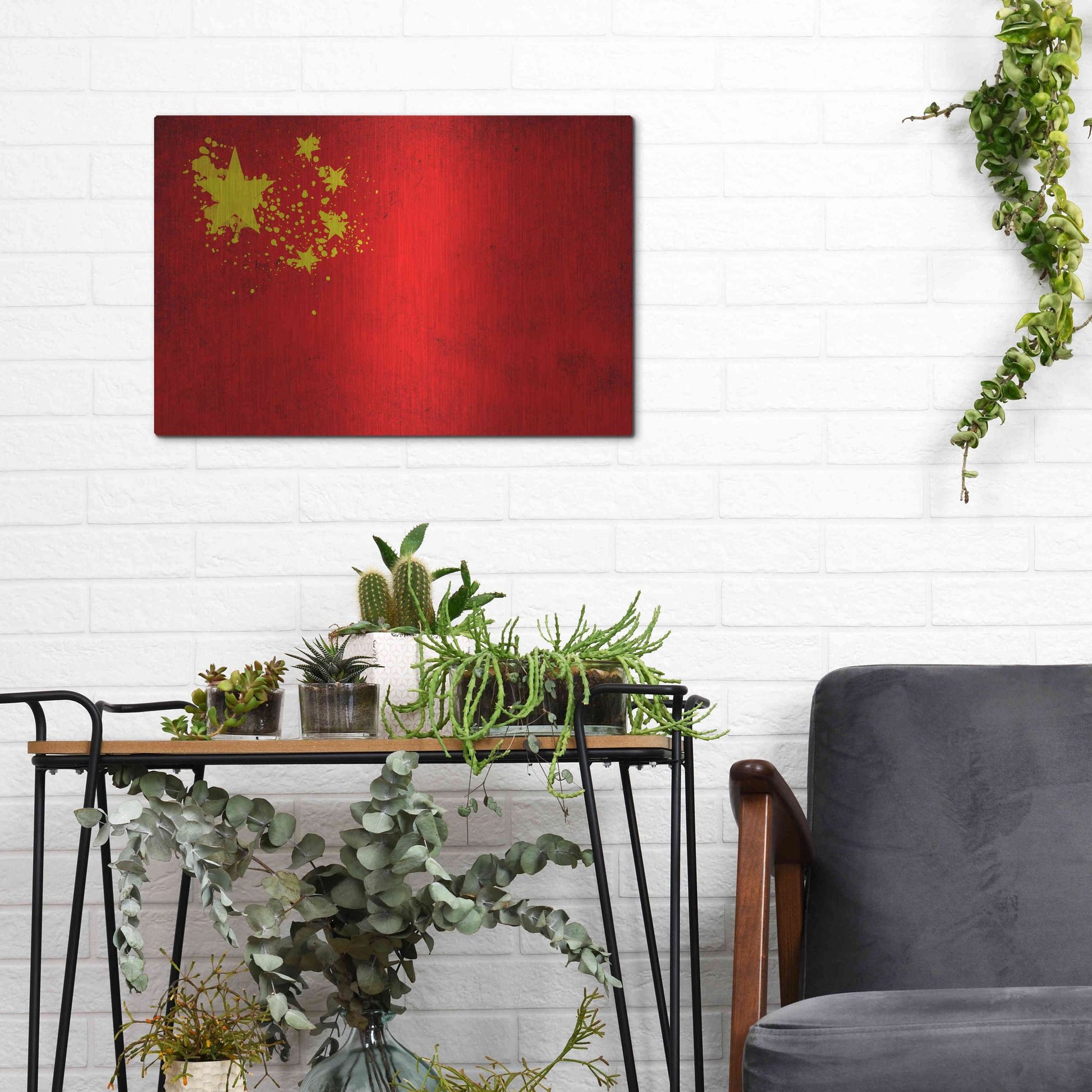 Luxe Metal Art 'China' Metal Wall Art,16x12