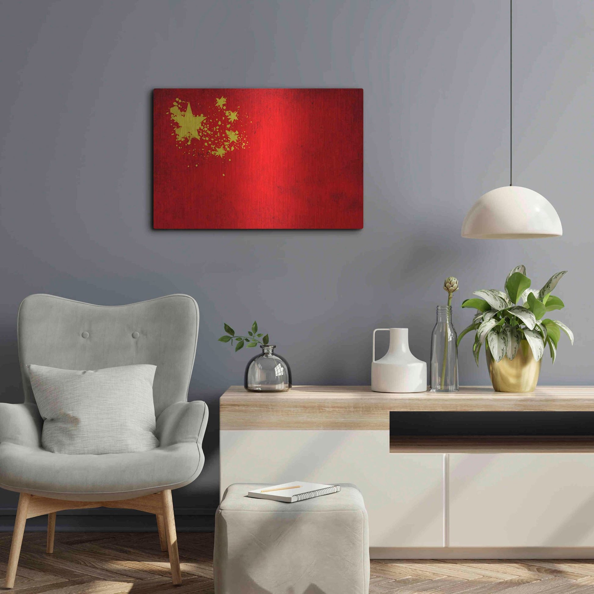 Luxe Metal Art 'China' Metal Wall Art,24x16