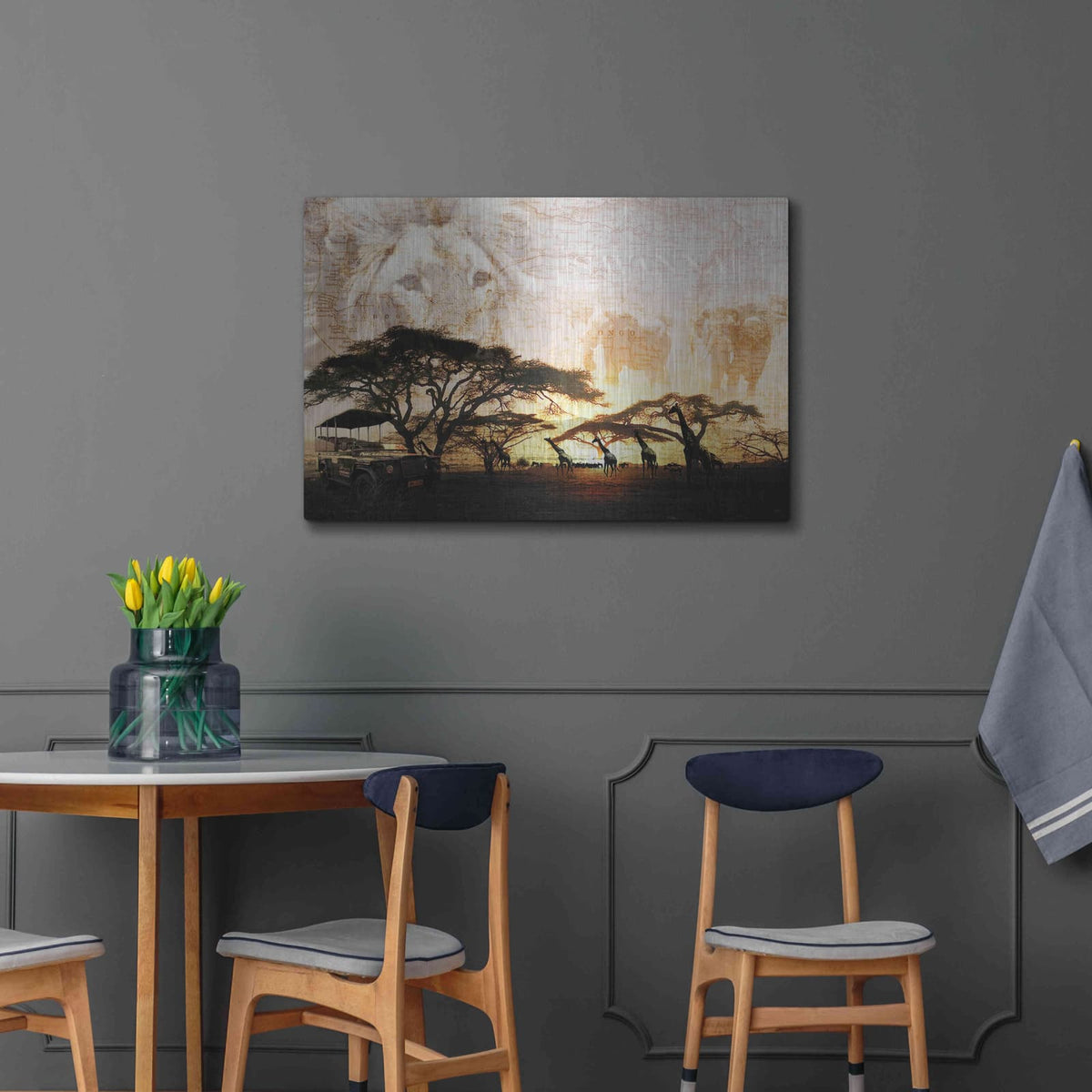 'Savanna' by GraphINC – Metal Wall Art, 36x24 room view
