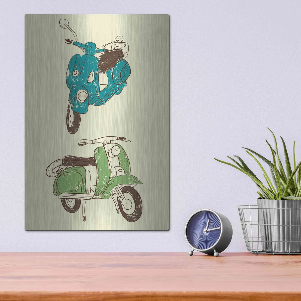 'Scooter I' by GraphINC – Metal Wall Art, 12x16 room view
