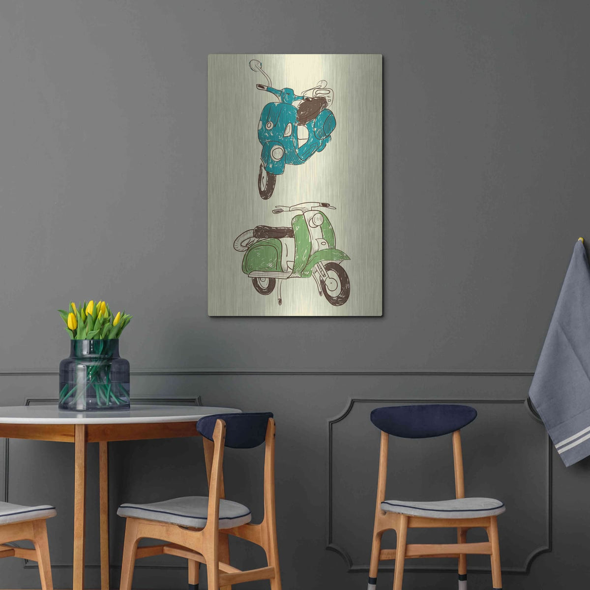 'Scooter I' by GraphINC – Metal Wall Art, 24x36 room view
