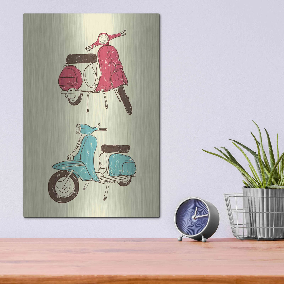 'Scooter II' by GraphINC – Metal Wall Art, 12x16 room view