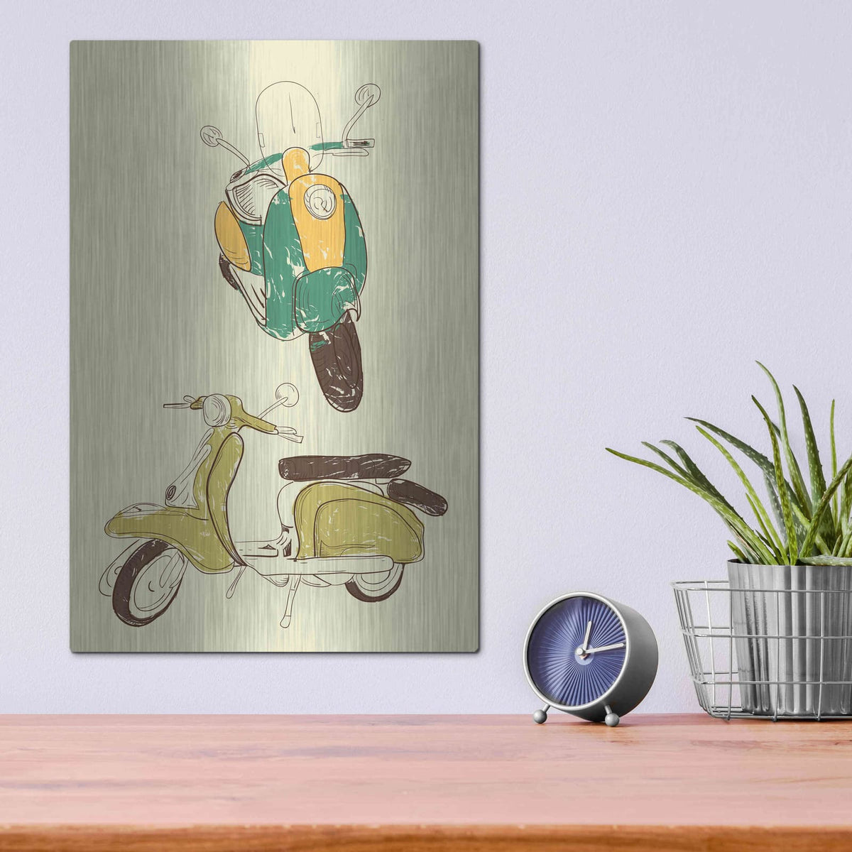 'Scooter III' by GraphINC – Metal Wall Art, 12x16 room view
