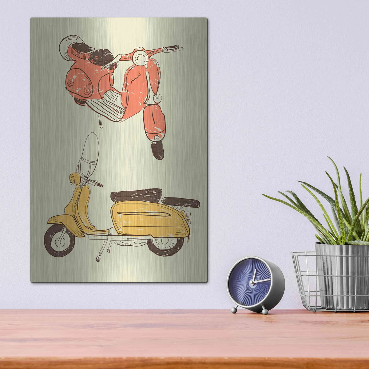 'Scooter IV' by GraphINC – Metal Wall Art, 12x16 room view