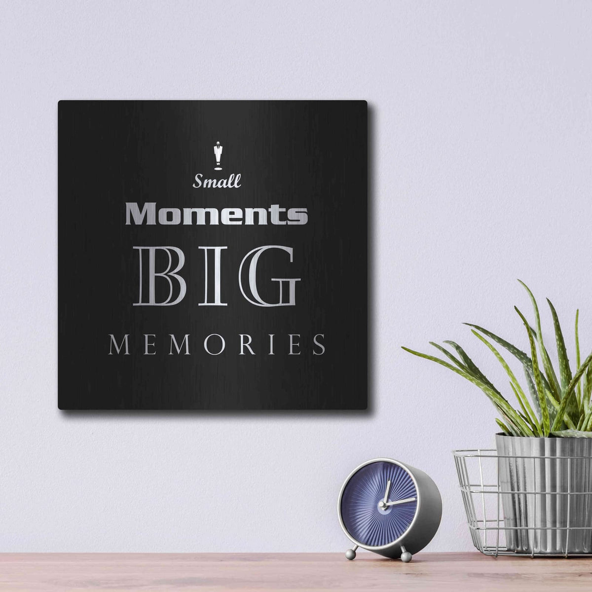 'Small Moments' by GraphINC – Metal Wall Art, 12x12 room view