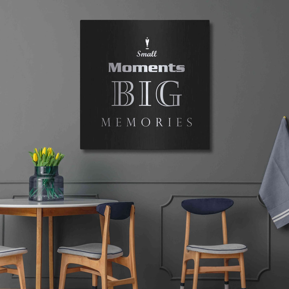 'Small Moments' by GraphINC – Metal Wall Art, 36x36 room view