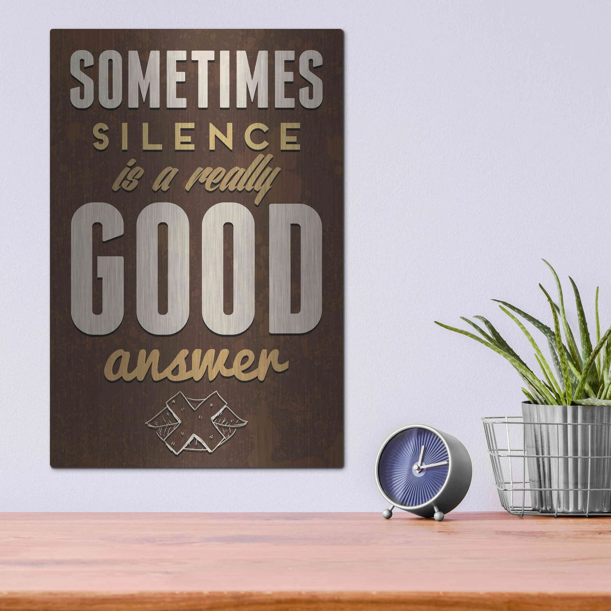 'Sometimes' by GraphINC – Metal Wall Art, 12x16 room view