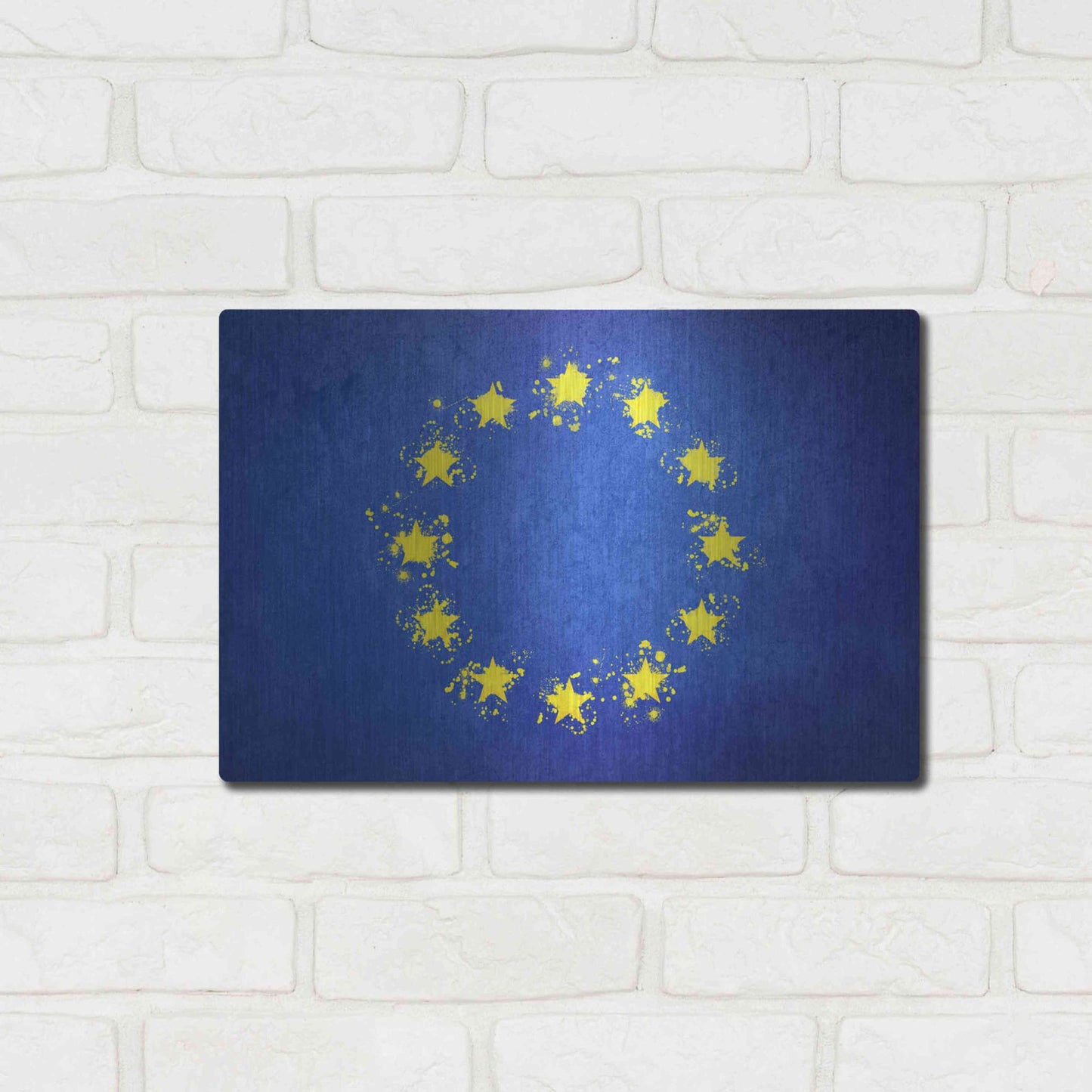 Luxe Metal Art 'European Union' Metal Wall Art,16x12