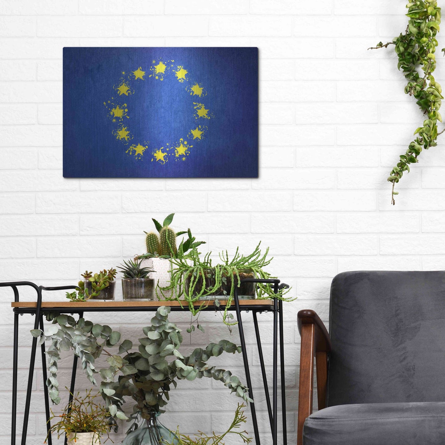 Luxe Metal Art 'European Union' Metal Wall Art,16x12