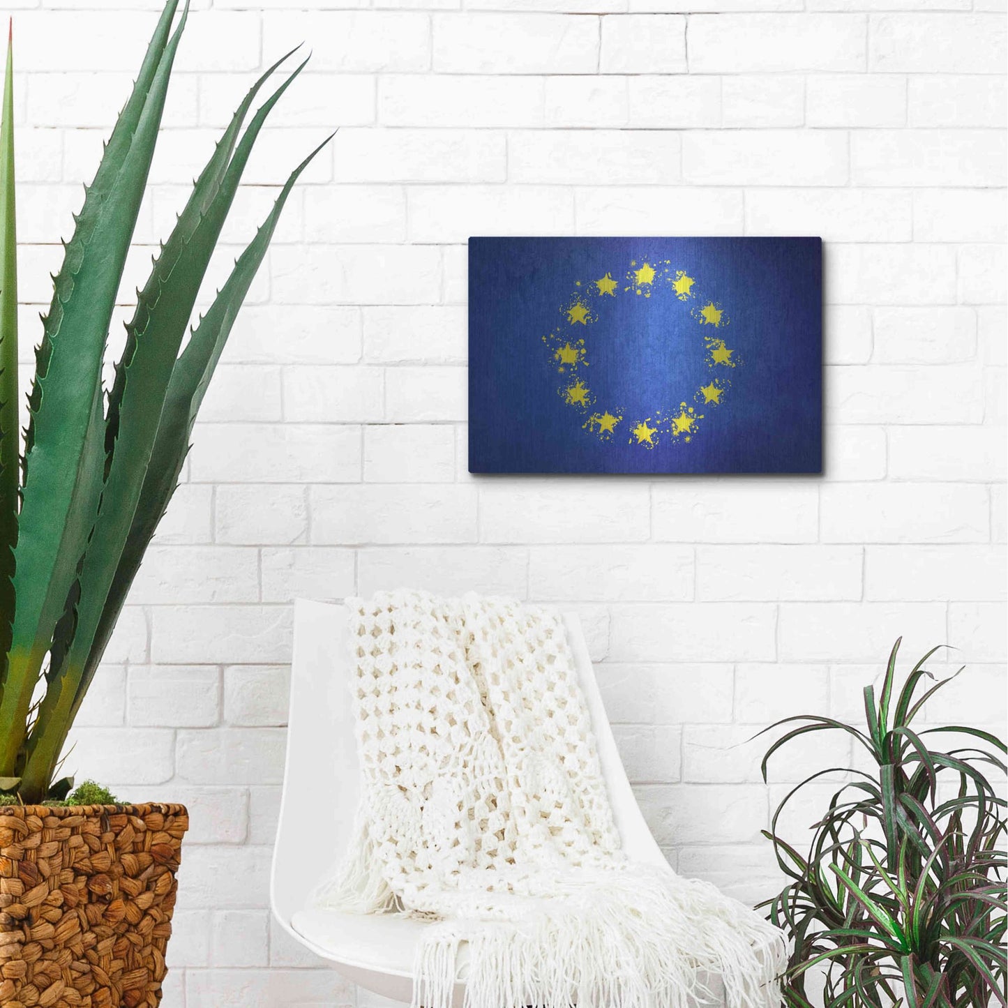 Luxe Metal Art 'European Union' Metal Wall Art,16x12