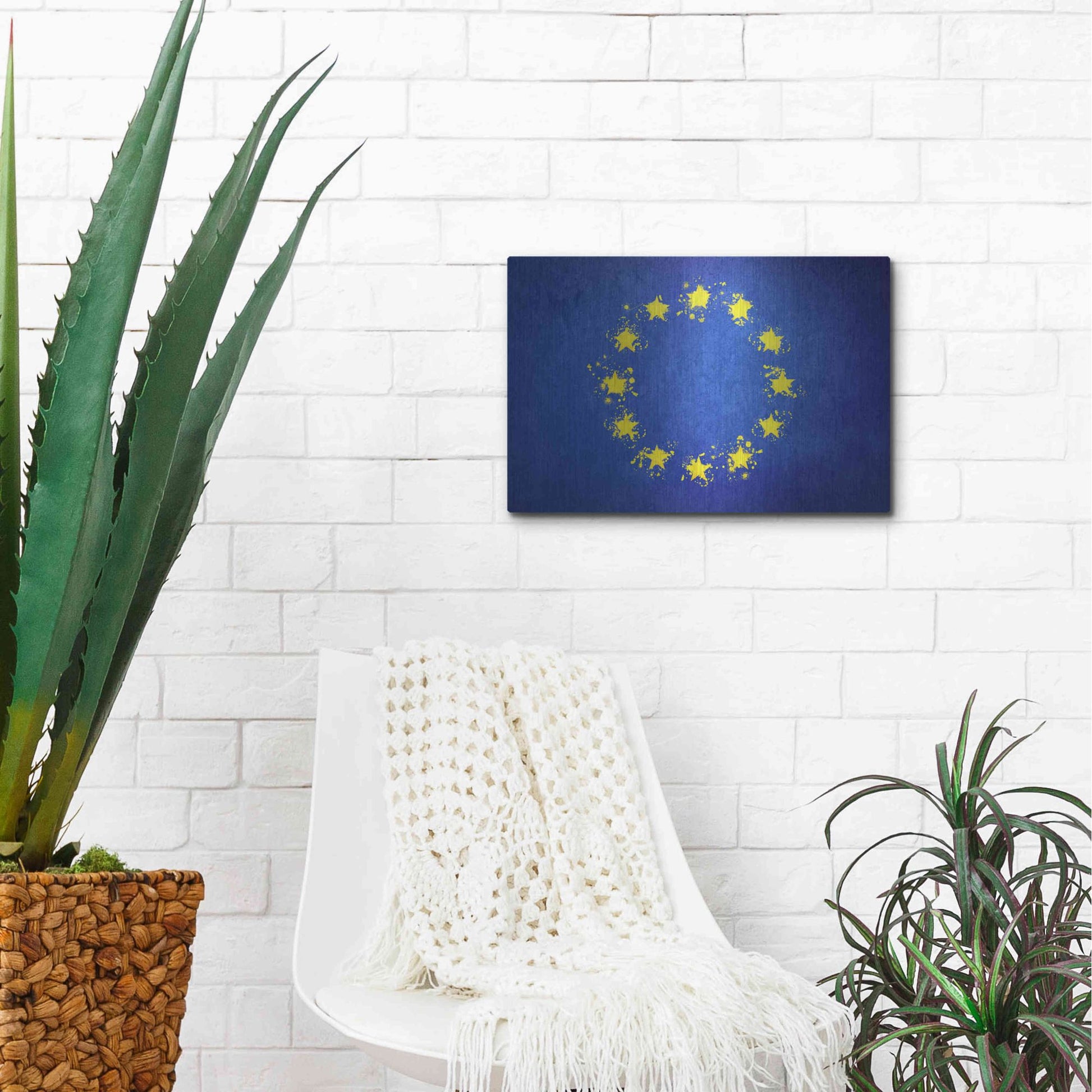 Luxe Metal Art 'European Union' Metal Wall Art,16x12