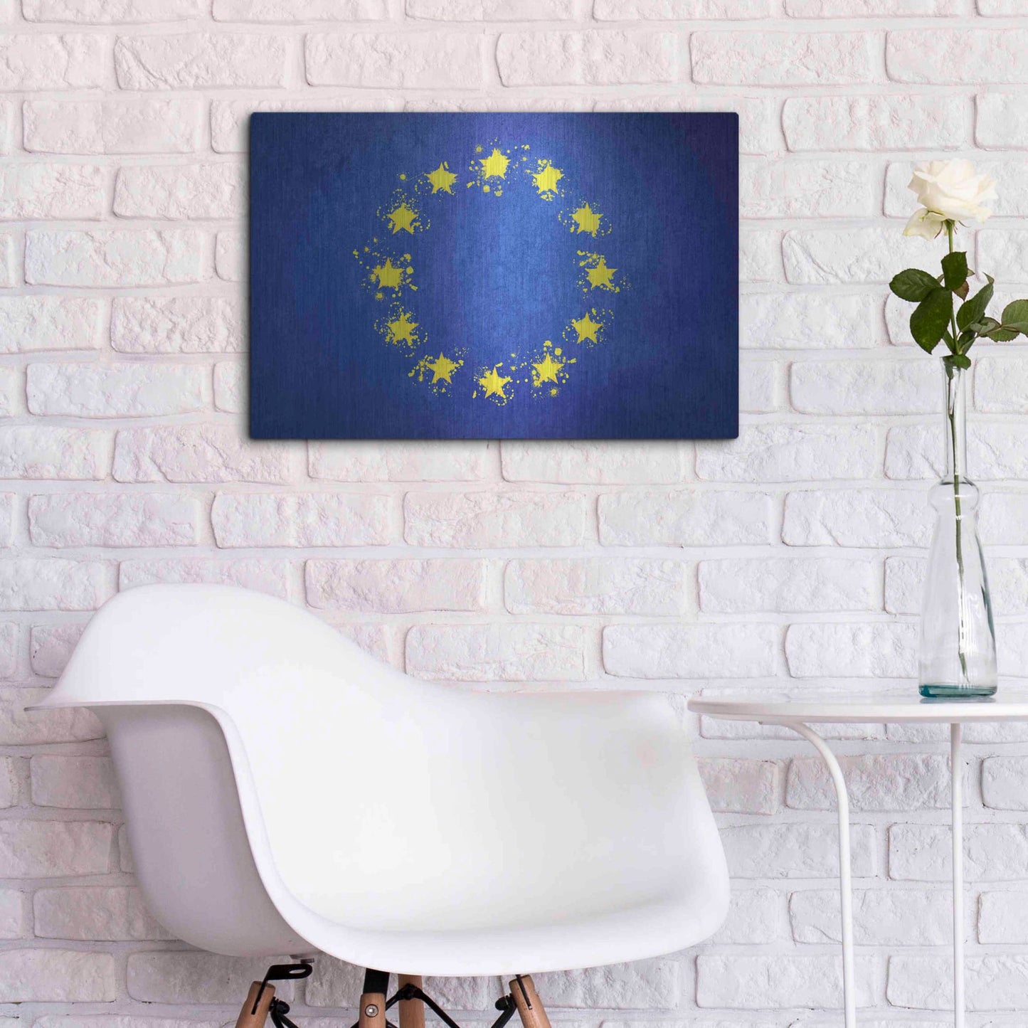 Luxe Metal Art 'European Union' Metal Wall Art,24x16