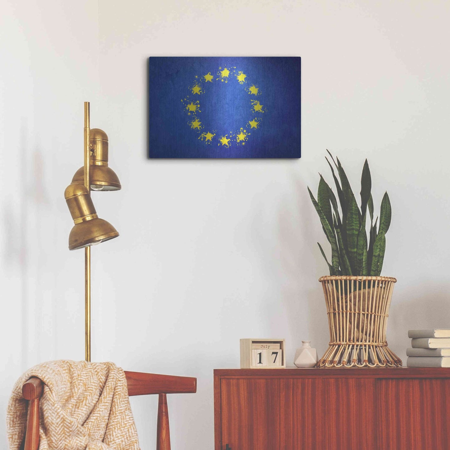 Luxe Metal Art 'European Union' Metal Wall Art,24x16