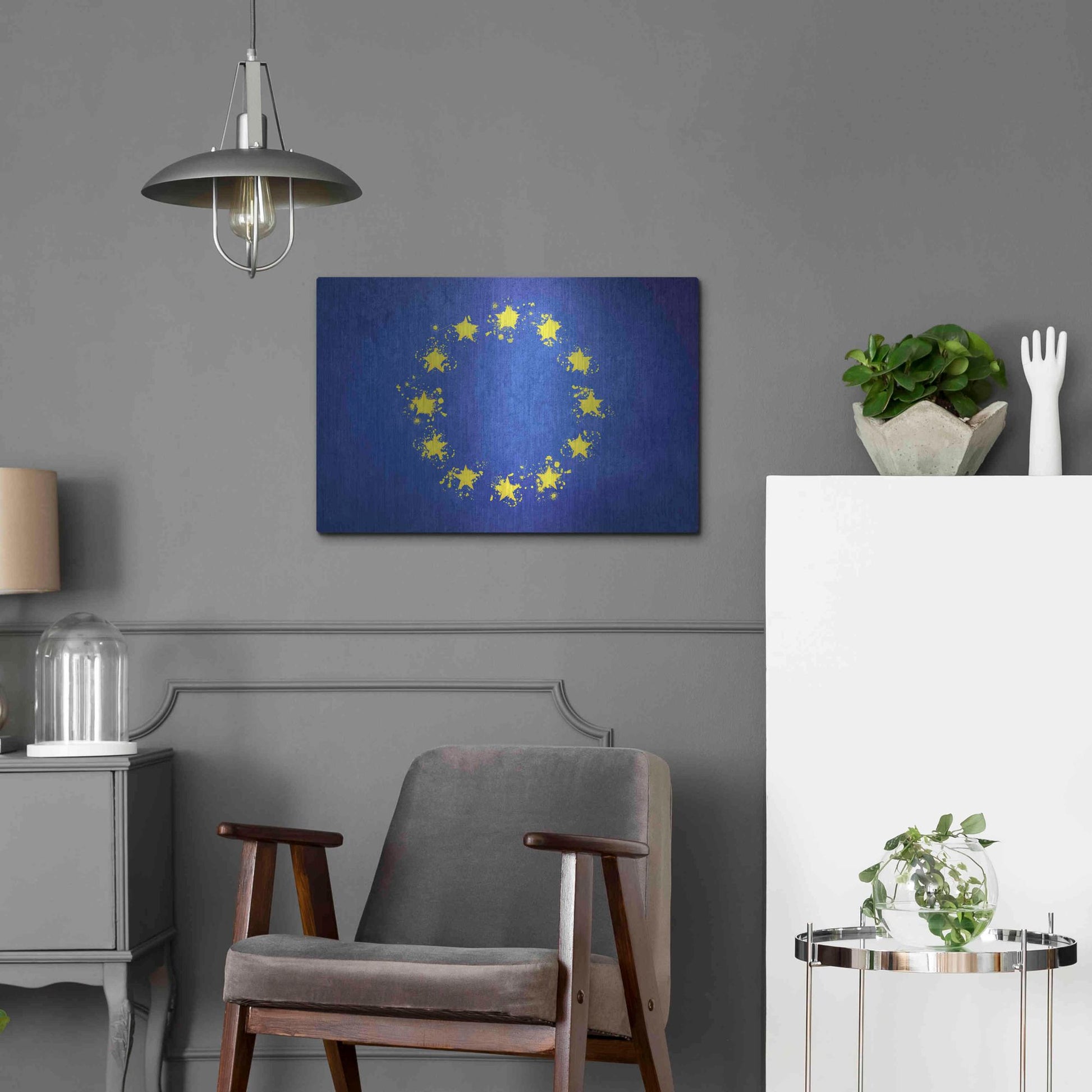 Luxe Metal Art 'European Union' Metal Wall Art,24x16