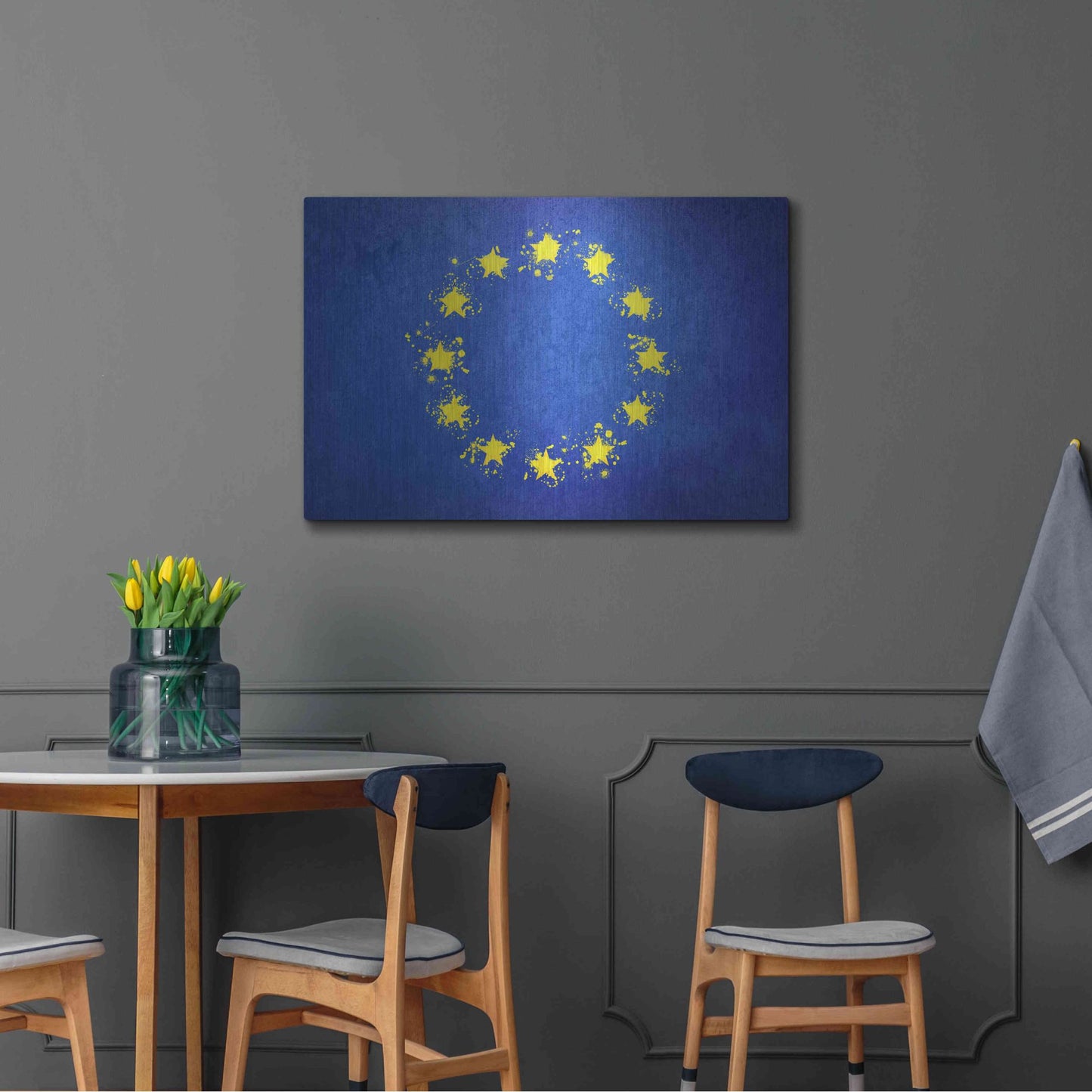 Luxe Metal Art 'European Union' Metal Wall Art,36x24