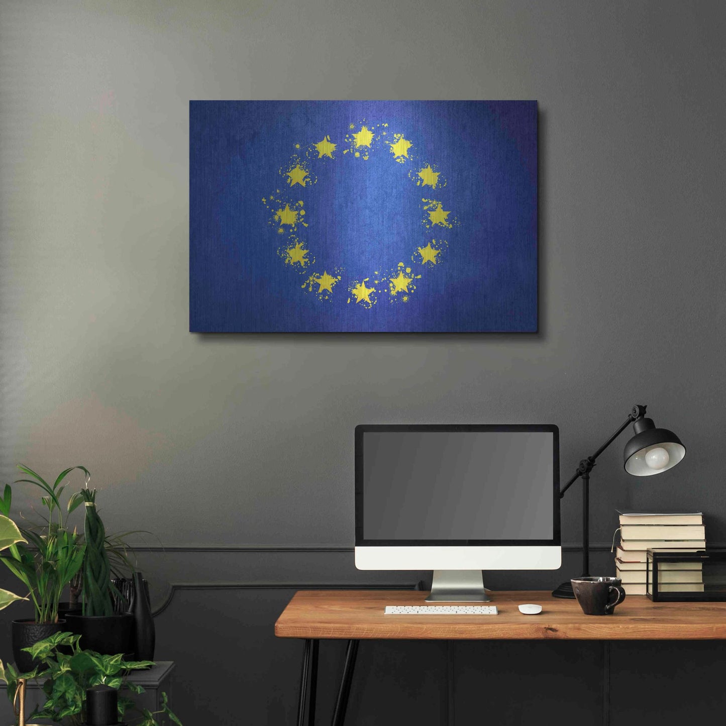 Luxe Metal Art 'European Union' Metal Wall Art,36x24