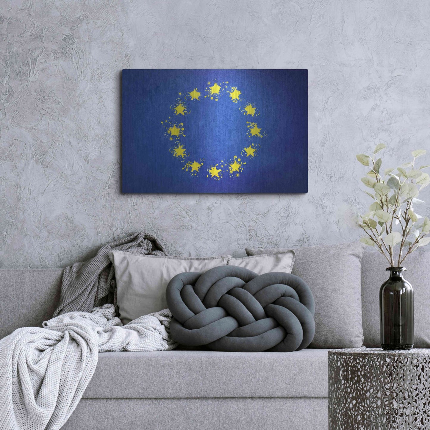 Luxe Metal Art 'European Union' Metal Wall Art,36x24
