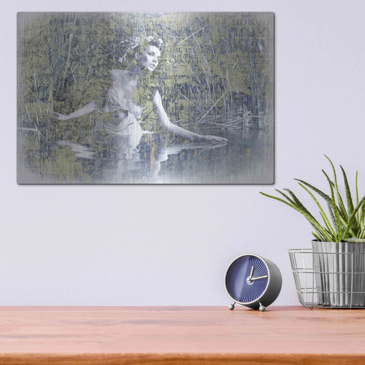 'Swan Lake' by GraphINC – Metal Wall Art, 16x12 room view