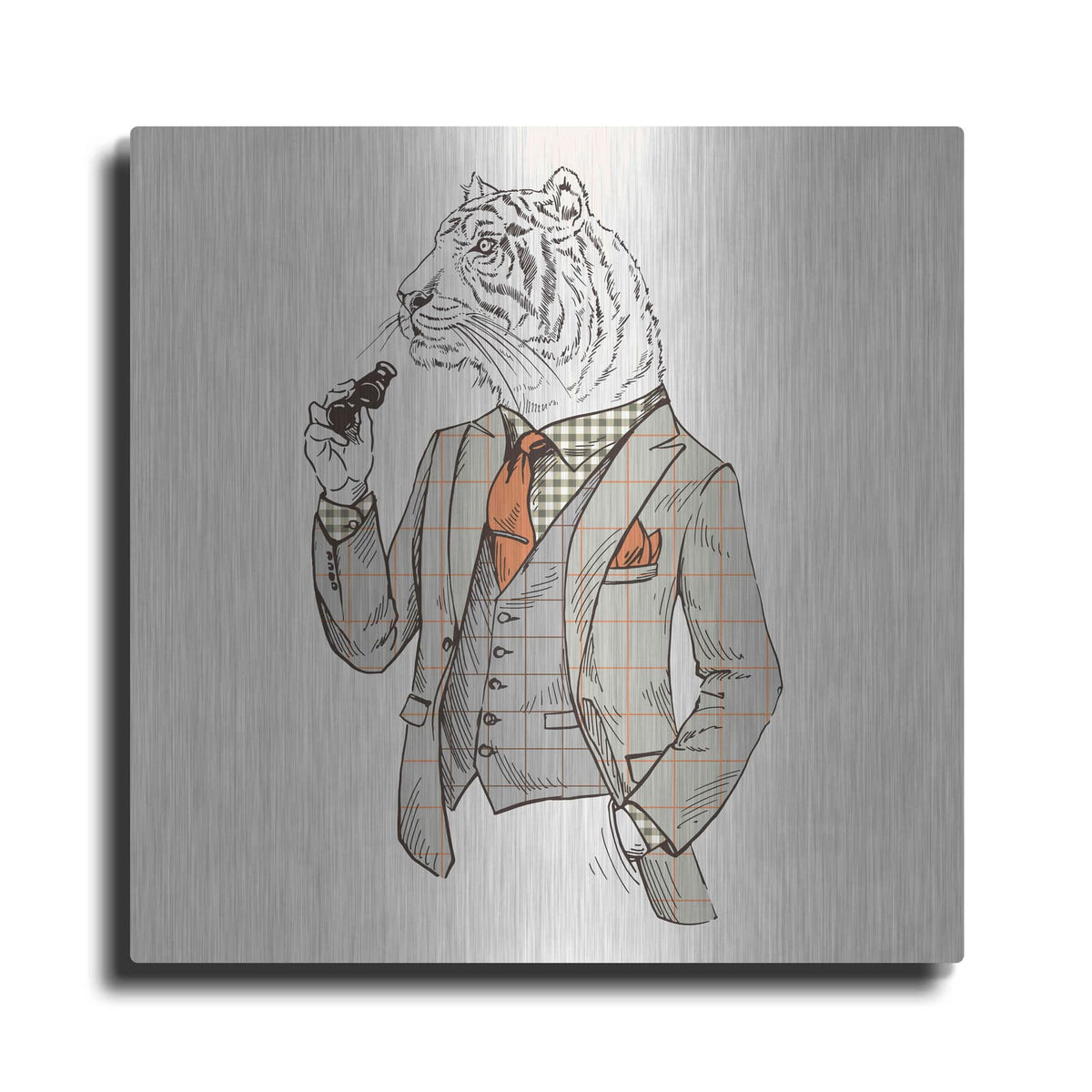 'Tiger-Man' by GraphINC – Metal Wall Art