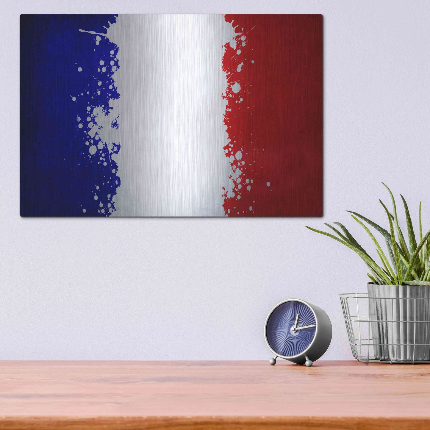 Luxe Metal Art 'France' Metal Wall Art,16x12