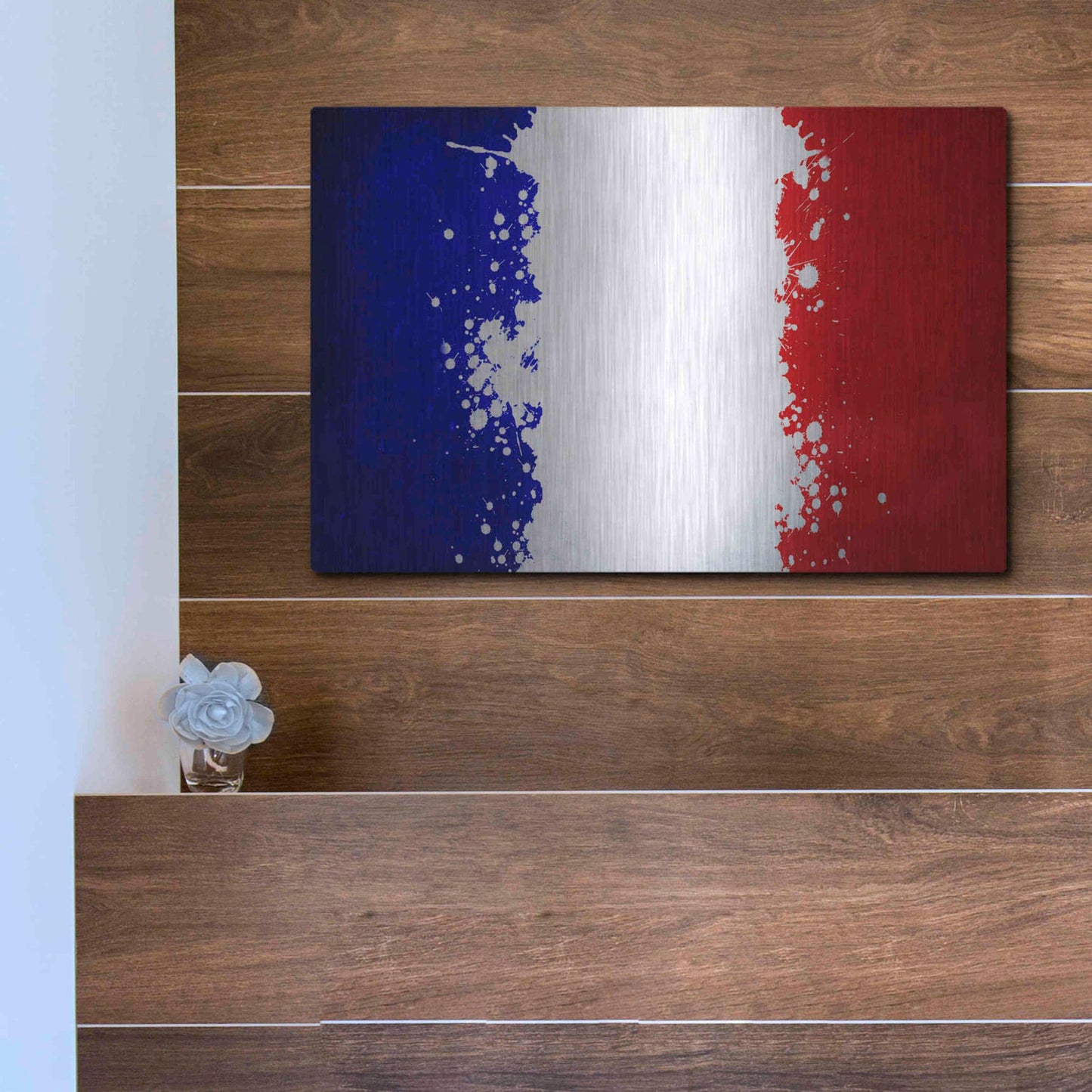 Luxe Metal Art 'France' Metal Wall Art,16x12