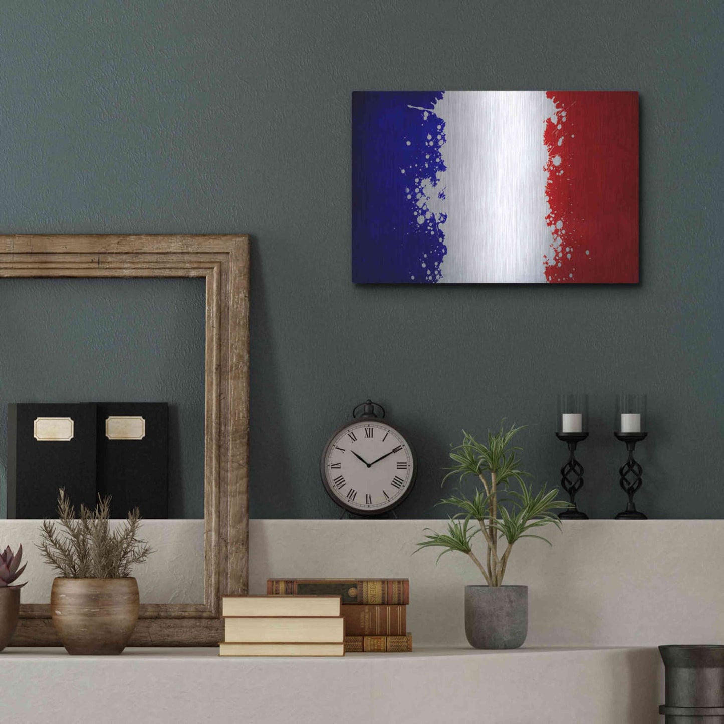 Luxe Metal Art 'France' Metal Wall Art,16x12