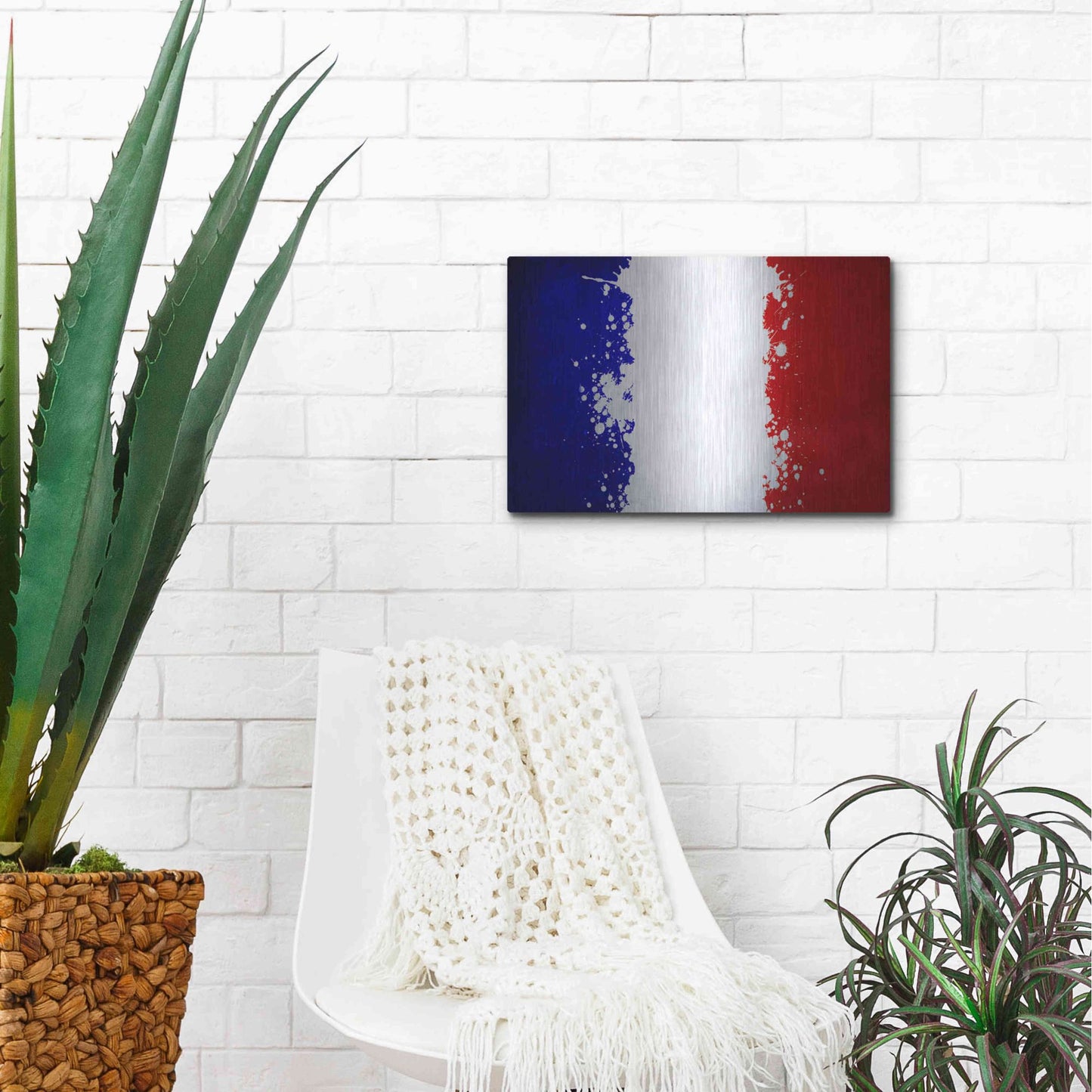 Luxe Metal Art 'France' Metal Wall Art,16x12