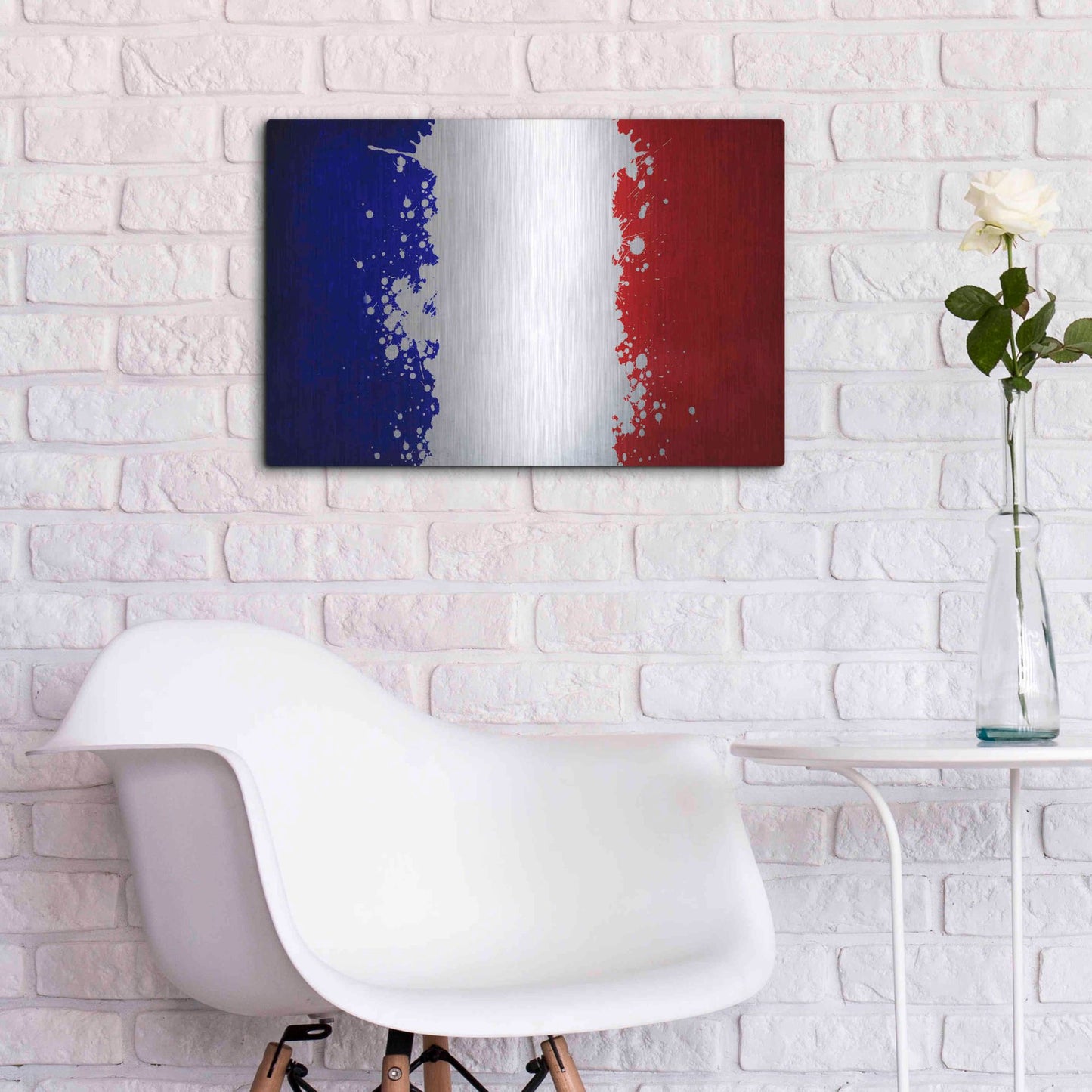 Luxe Metal Art 'France' Metal Wall Art,24x16