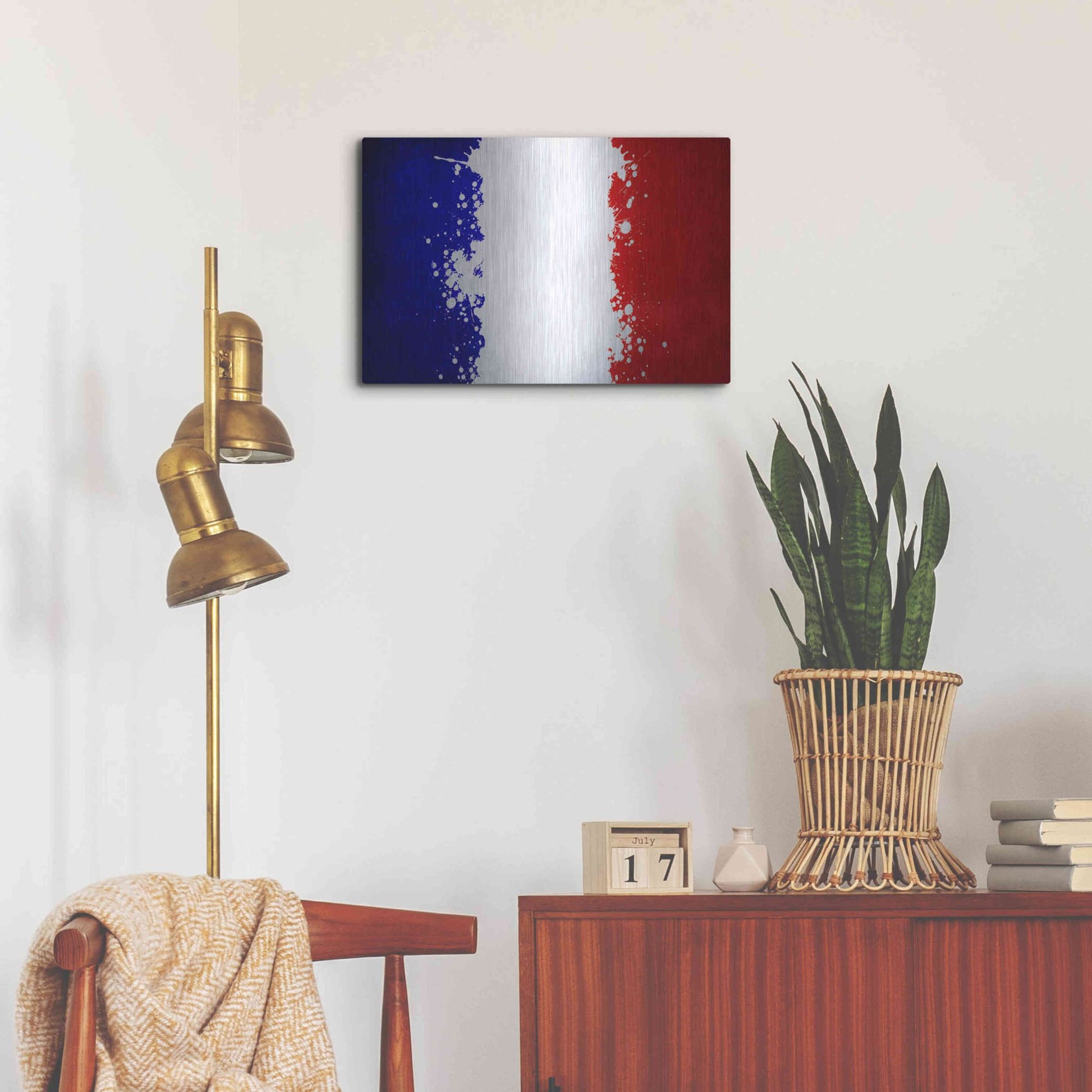 Luxe Metal Art 'France' Metal Wall Art,24x16