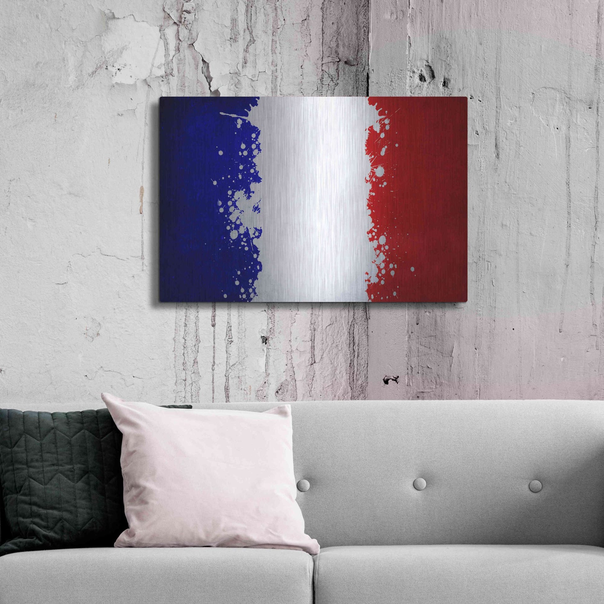 Luxe Metal Art 'France' Metal Wall Art,36x24