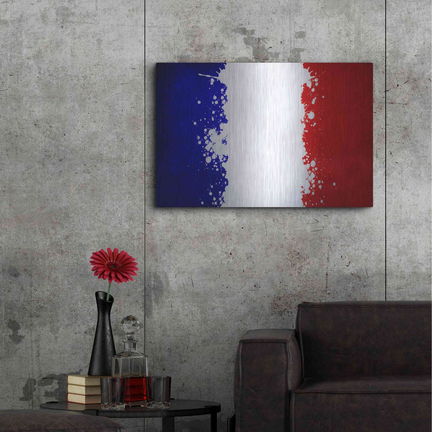 Luxe Metal Art 'France' Metal Wall Art,36x24