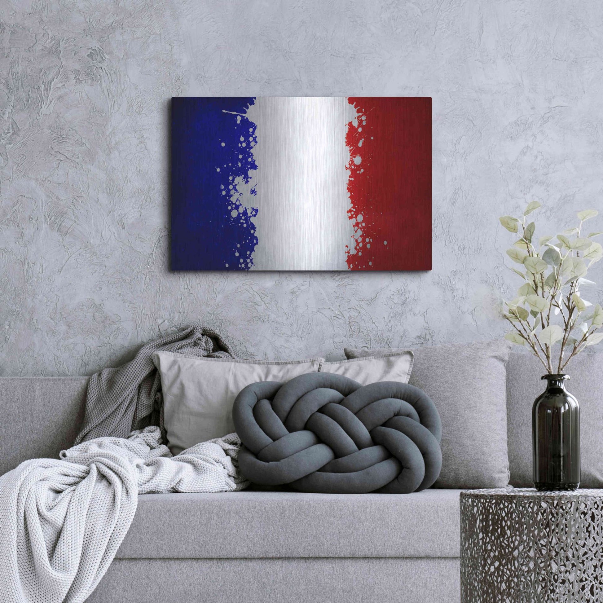 Luxe Metal Art 'France' Metal Wall Art,36x24