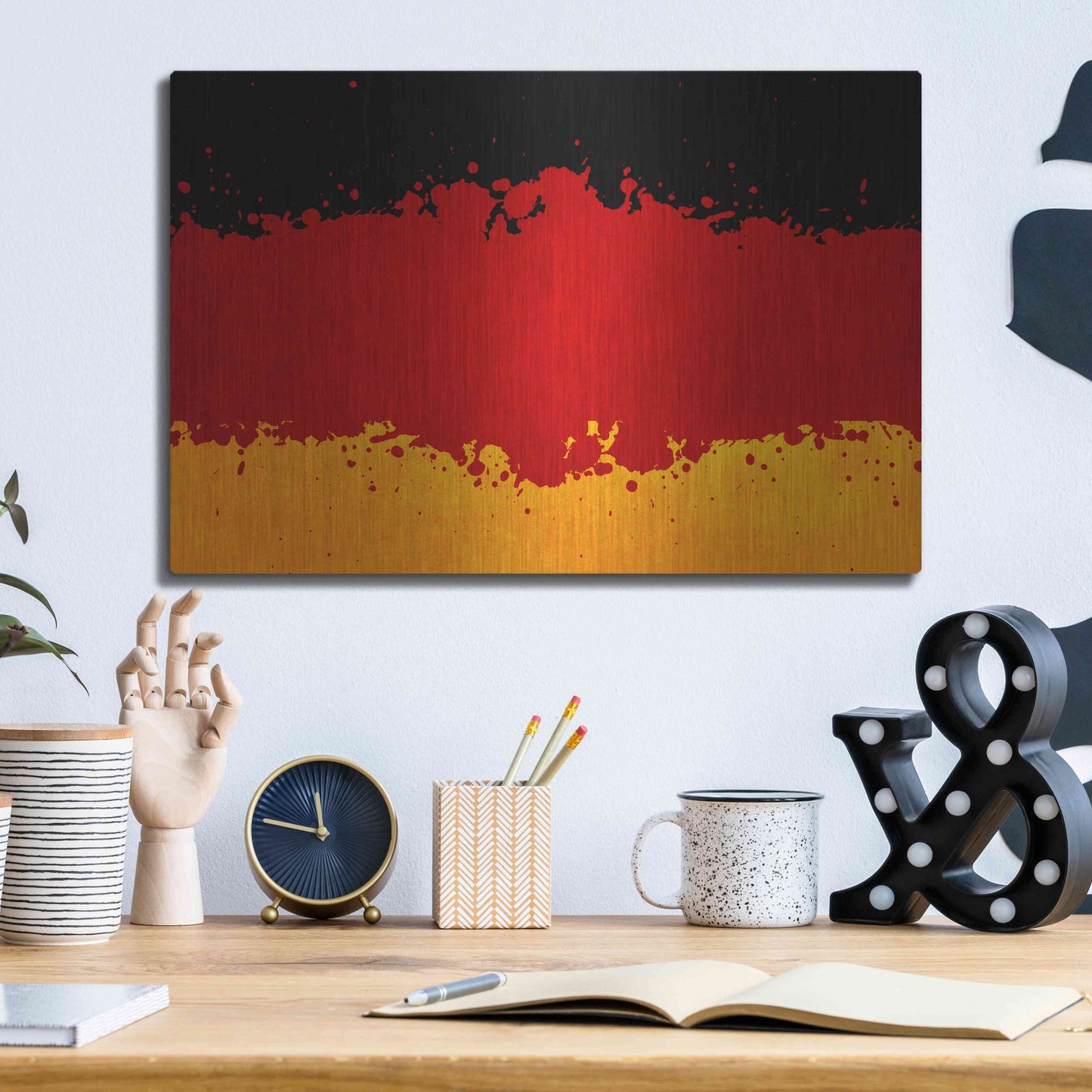 Luxe Metal Art 'Germany' Metal Wall Art,16x12