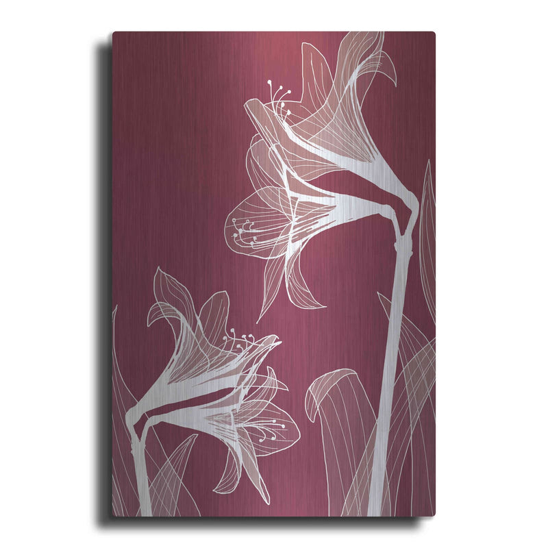 'X-ray Flowers Red' by GraphINC – Metal Wall Art