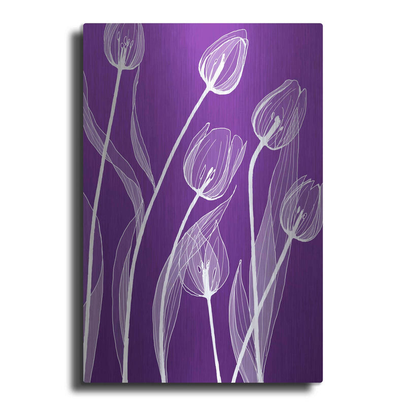 'X-ray Flowers Purple' by GraphINC – Metal Wall Art