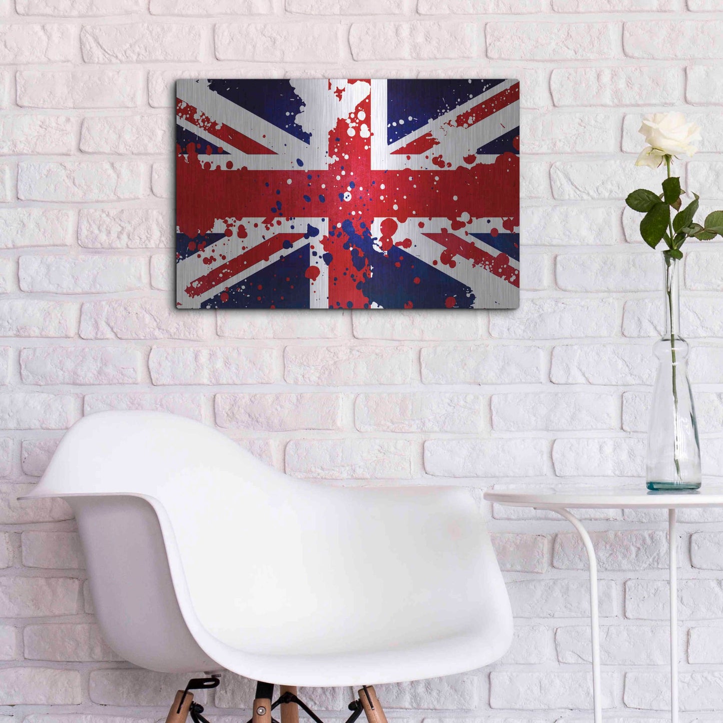 Luxe Metal Art 'United Kingdom' Metal Wall Art,24x16