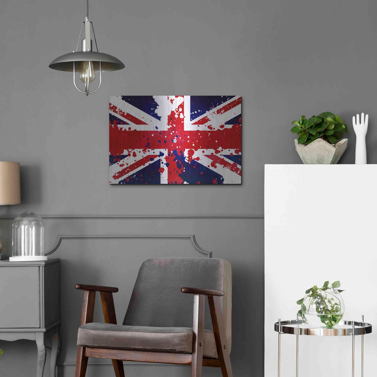 Luxe Metal Art 'United Kingdom' Metal Wall Art,24x16