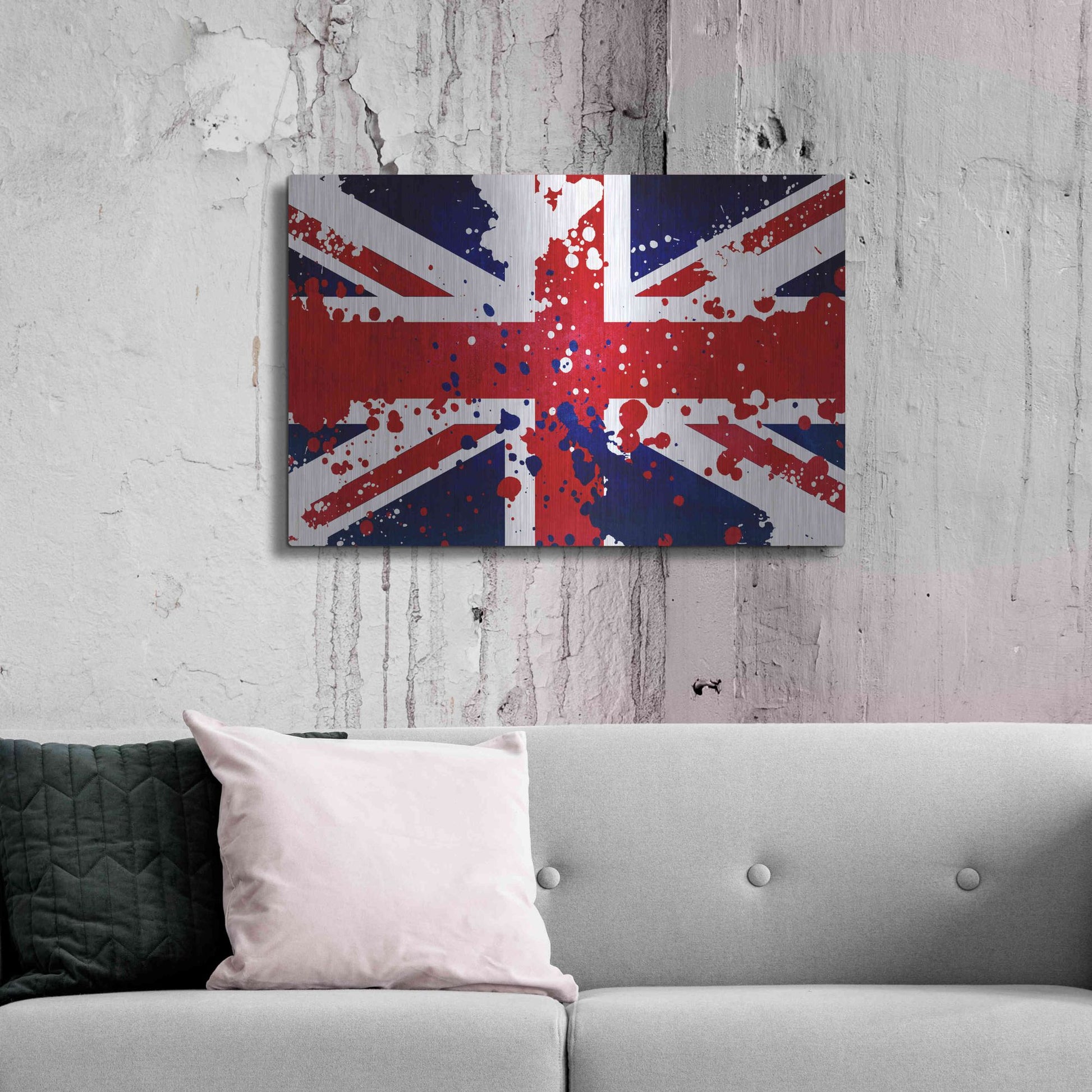 Luxe Metal Art 'United Kingdom' Metal Wall Art,36x24