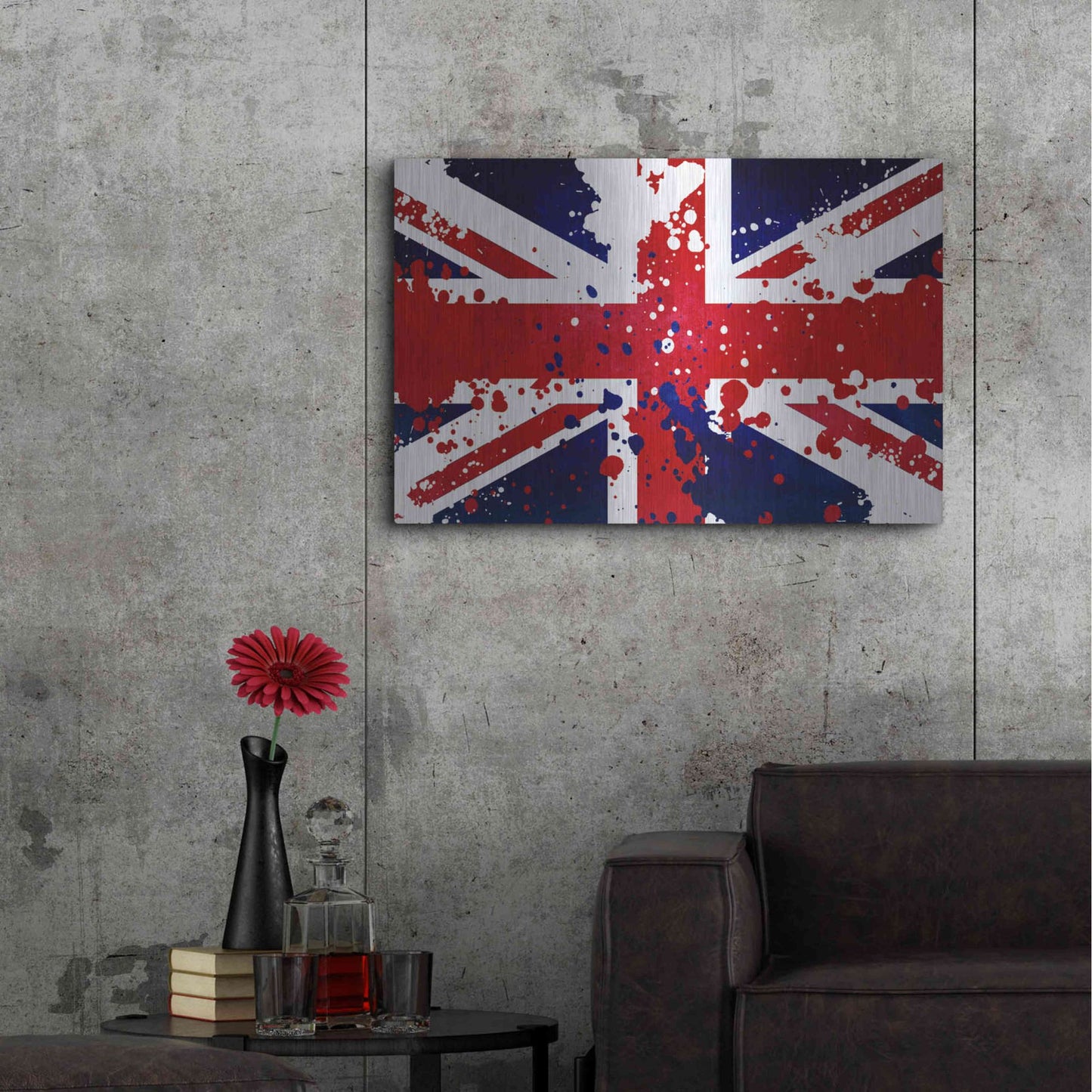 Luxe Metal Art 'United Kingdom' Metal Wall Art,36x24