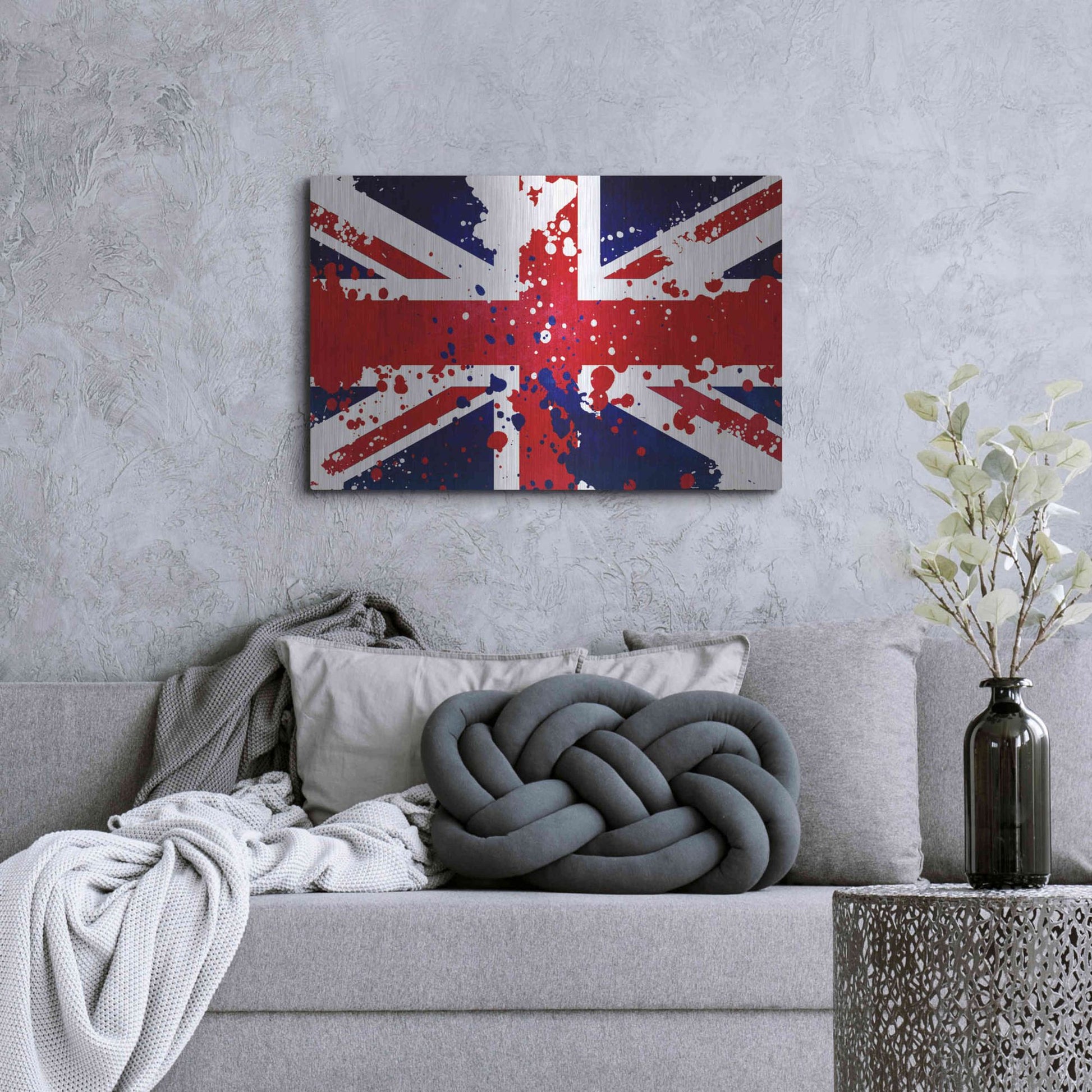 Luxe Metal Art 'United Kingdom' Metal Wall Art,36x24