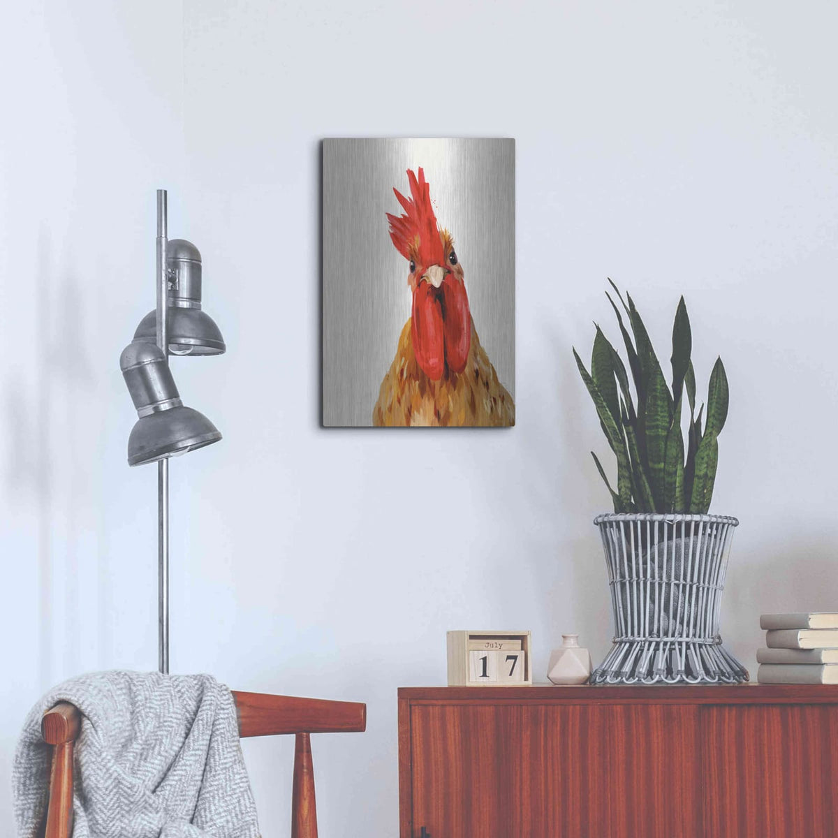 'Chicken or The Egg' by Green Lili – Metal Wall Art, 16x24 room view