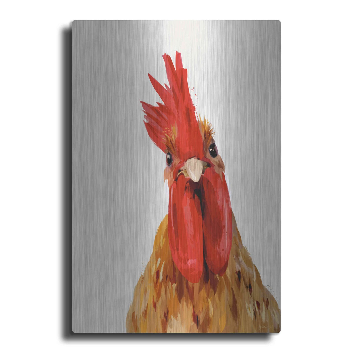 'Chicken or The Egg' by Green Lili – Metal Wall Art