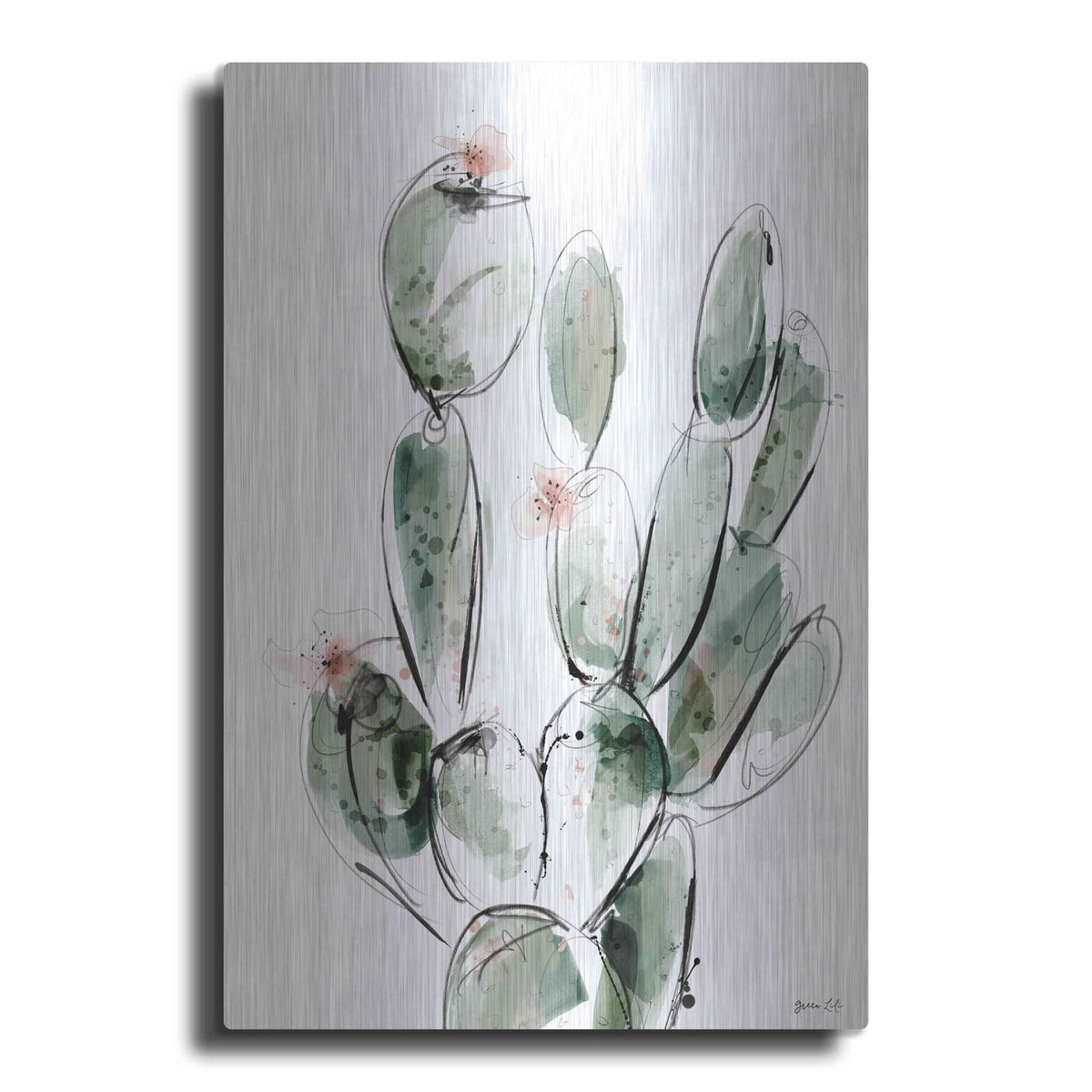 'Prickly Pear' by Green Lili – Metal Wall Art