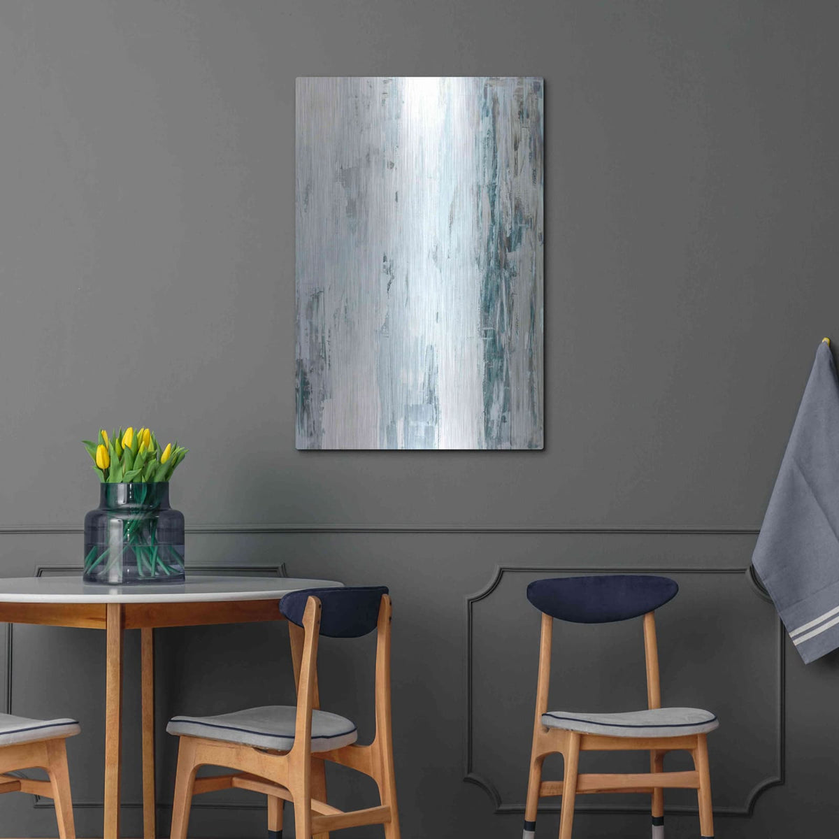 'Abstract Blue I' by Incado – Metal Wall Art, 24x36 room view