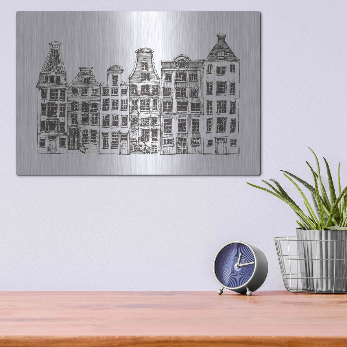 'Amsterdam I' by Incado – Metal Wall Art, 16x12 room view