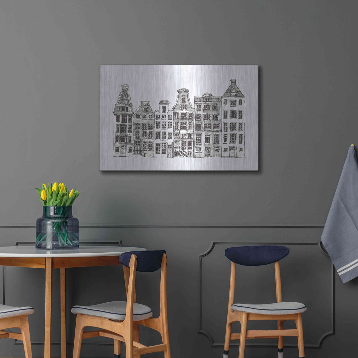 'Amsterdam I' by Incado – Metal Wall Art, 36x24 room view